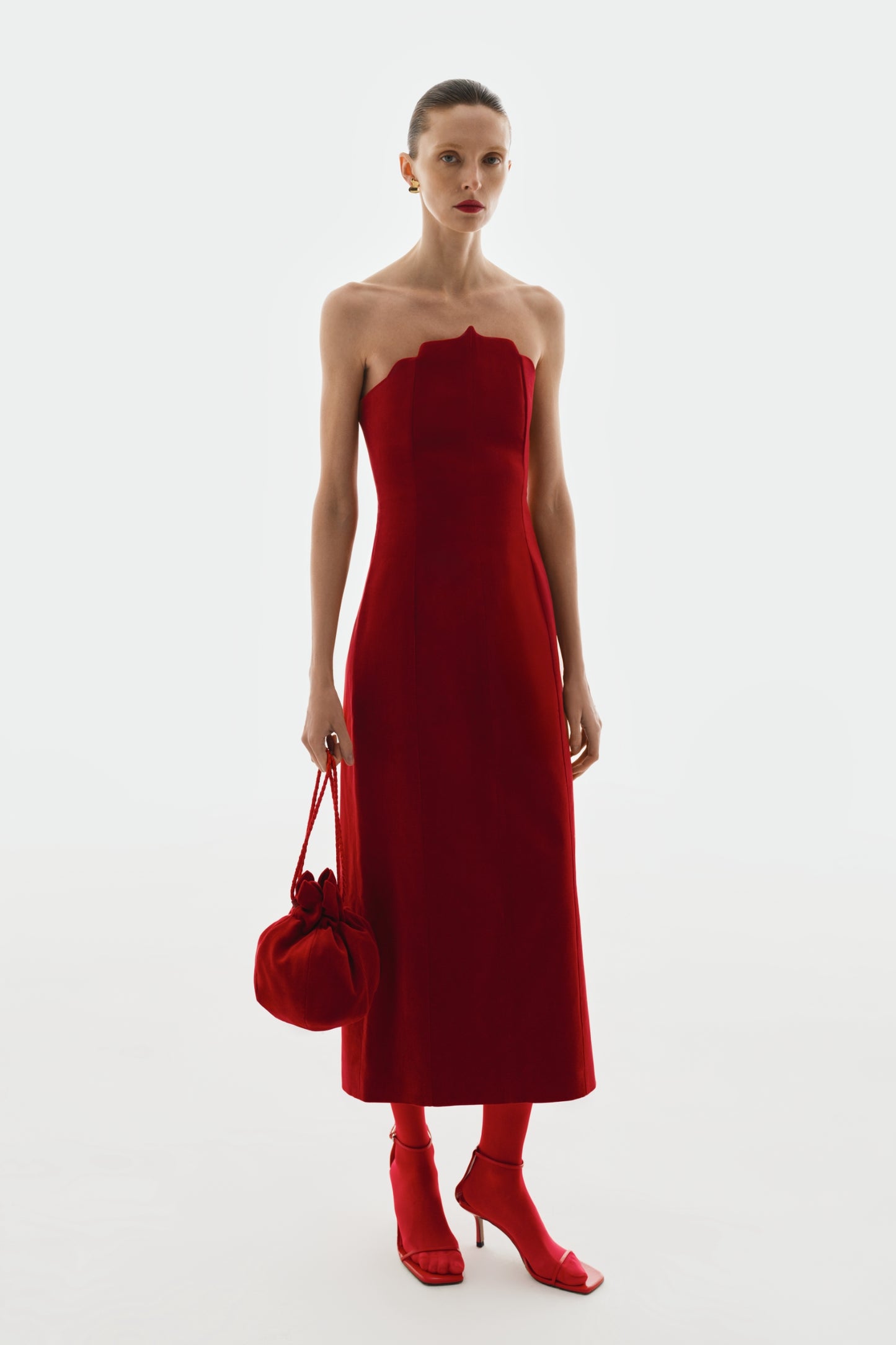 Saray dress scarlet red