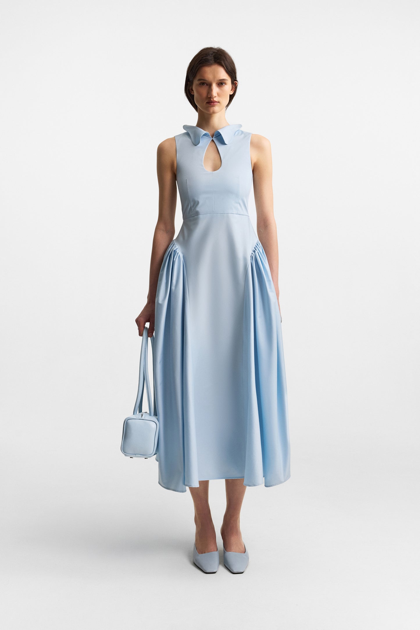 Fouet dress in celestial blue