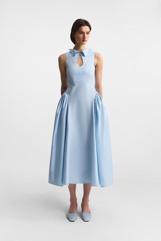 Fouet dress in celestial blue