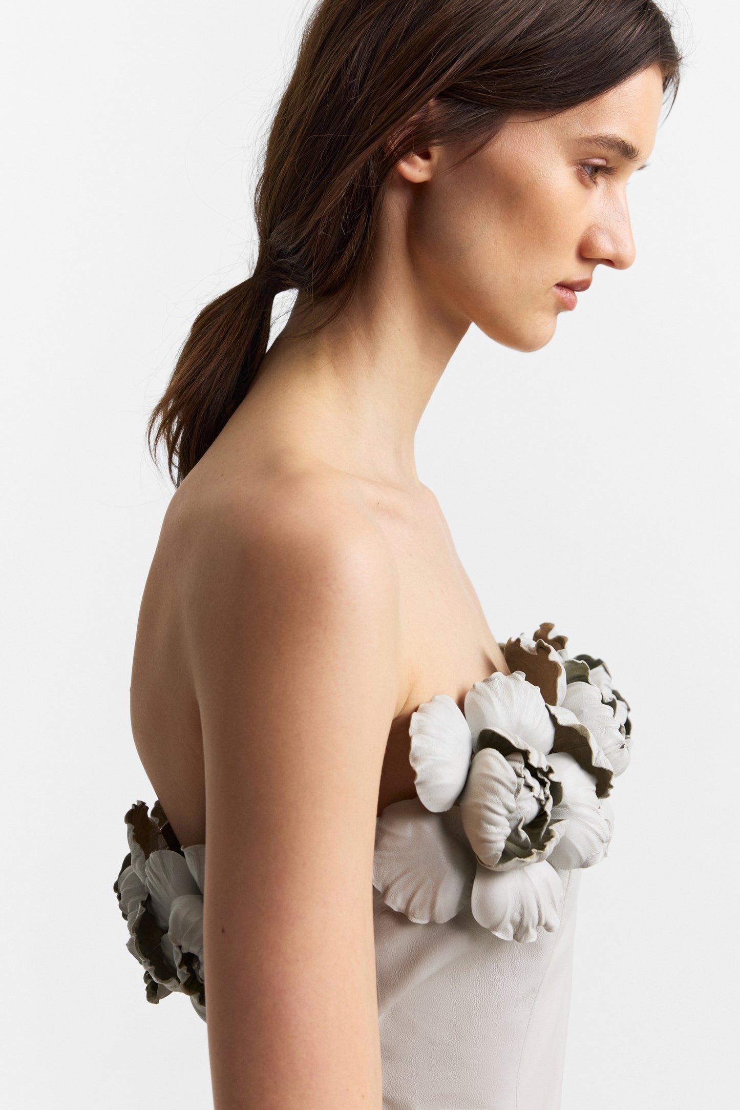 Capitel dress in stone taupe