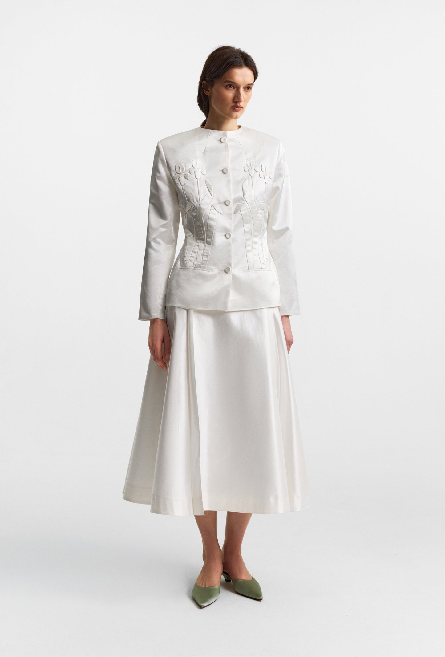 Iris skirt in cloud white