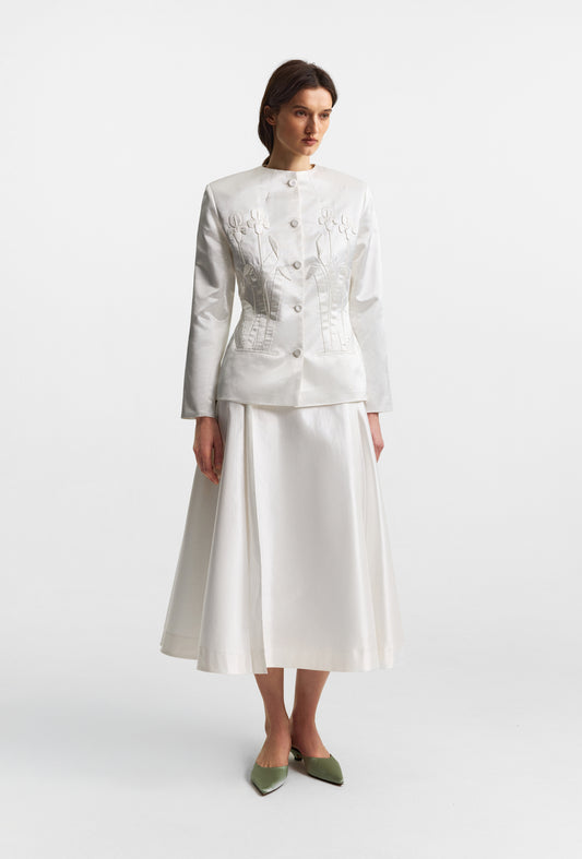 Iris skirt in cloud white