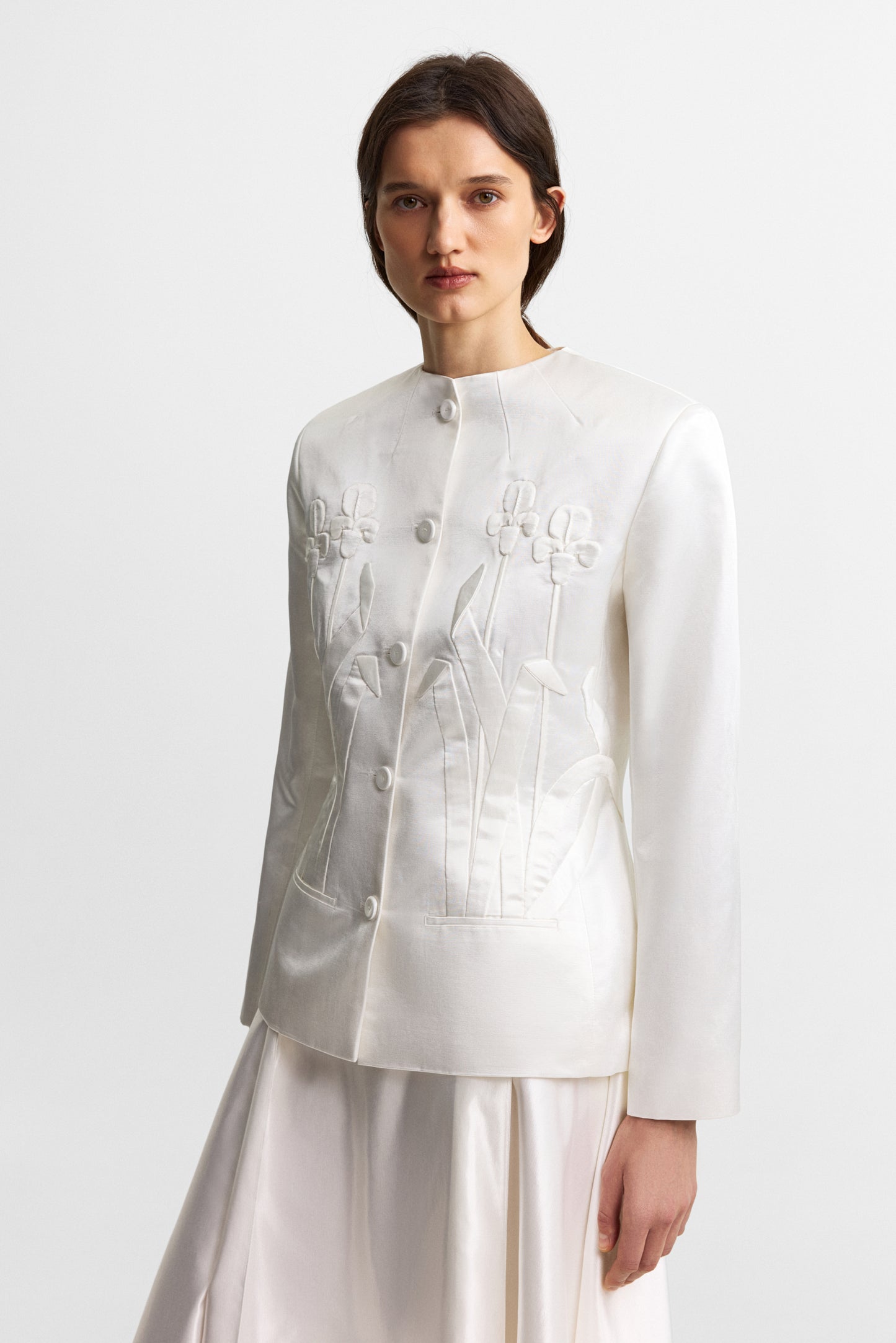 Iris jacket in cloud white