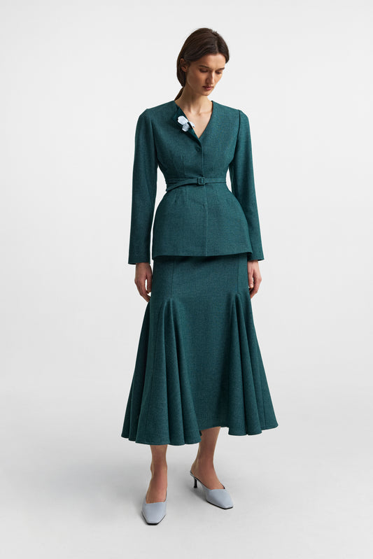 Secessia skirt in rich teal