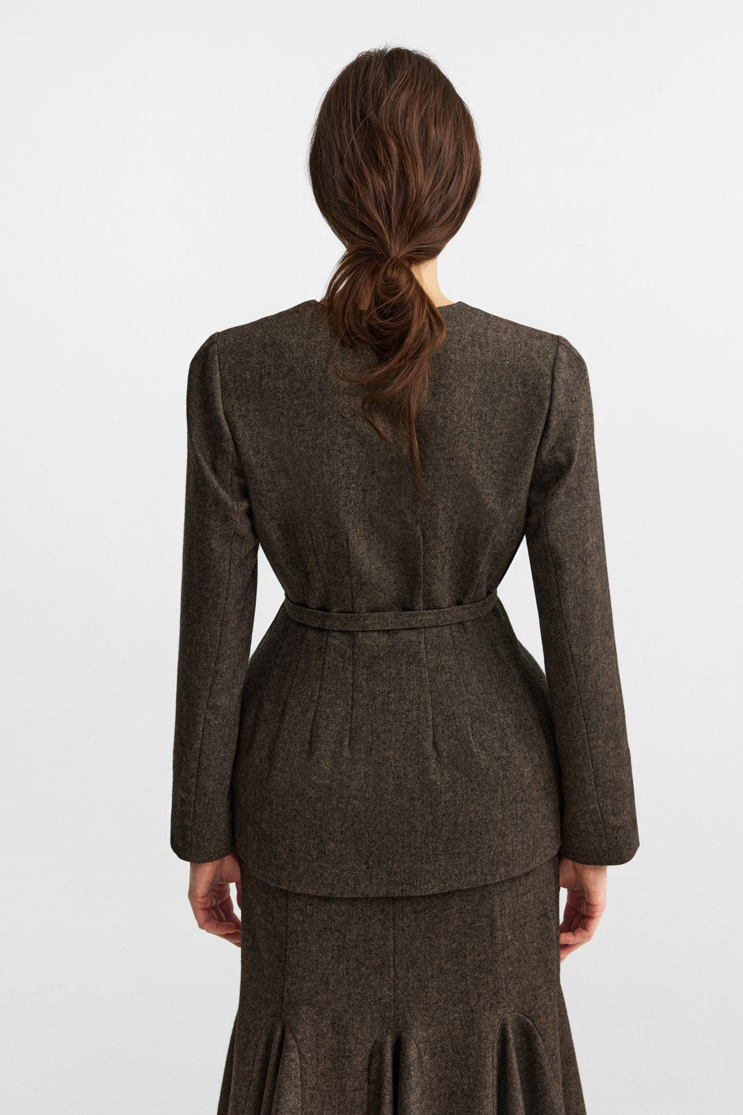 Secessia jacket in rich brown