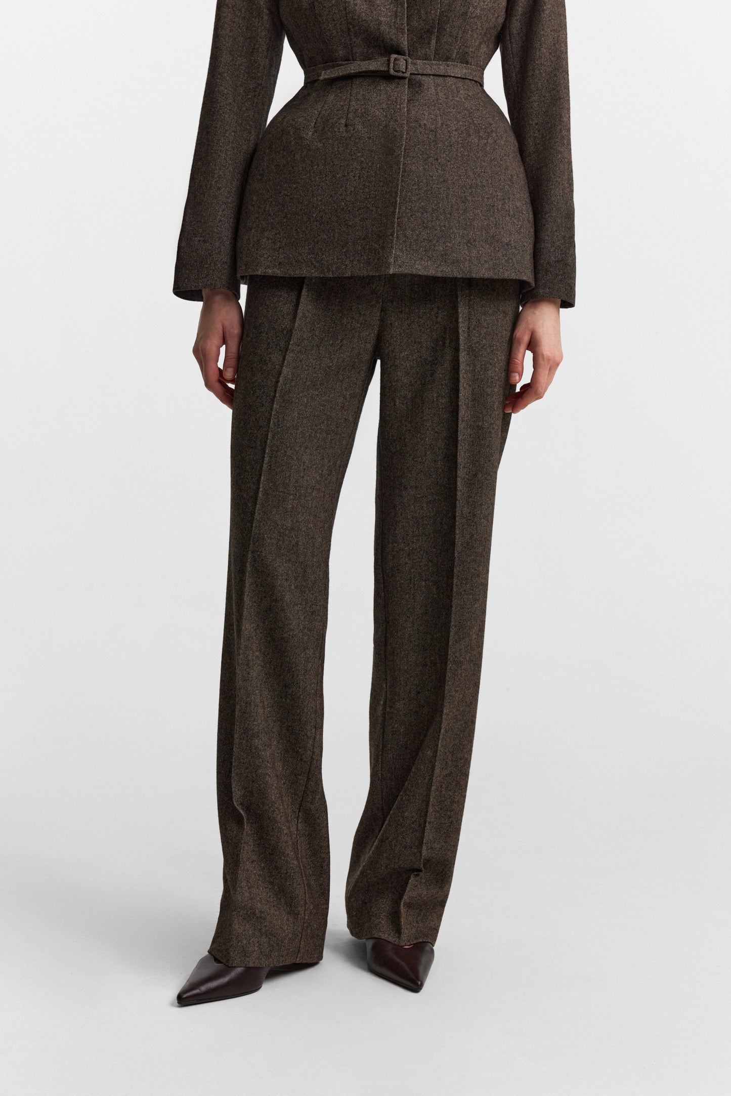 Secessia pants in rich brown