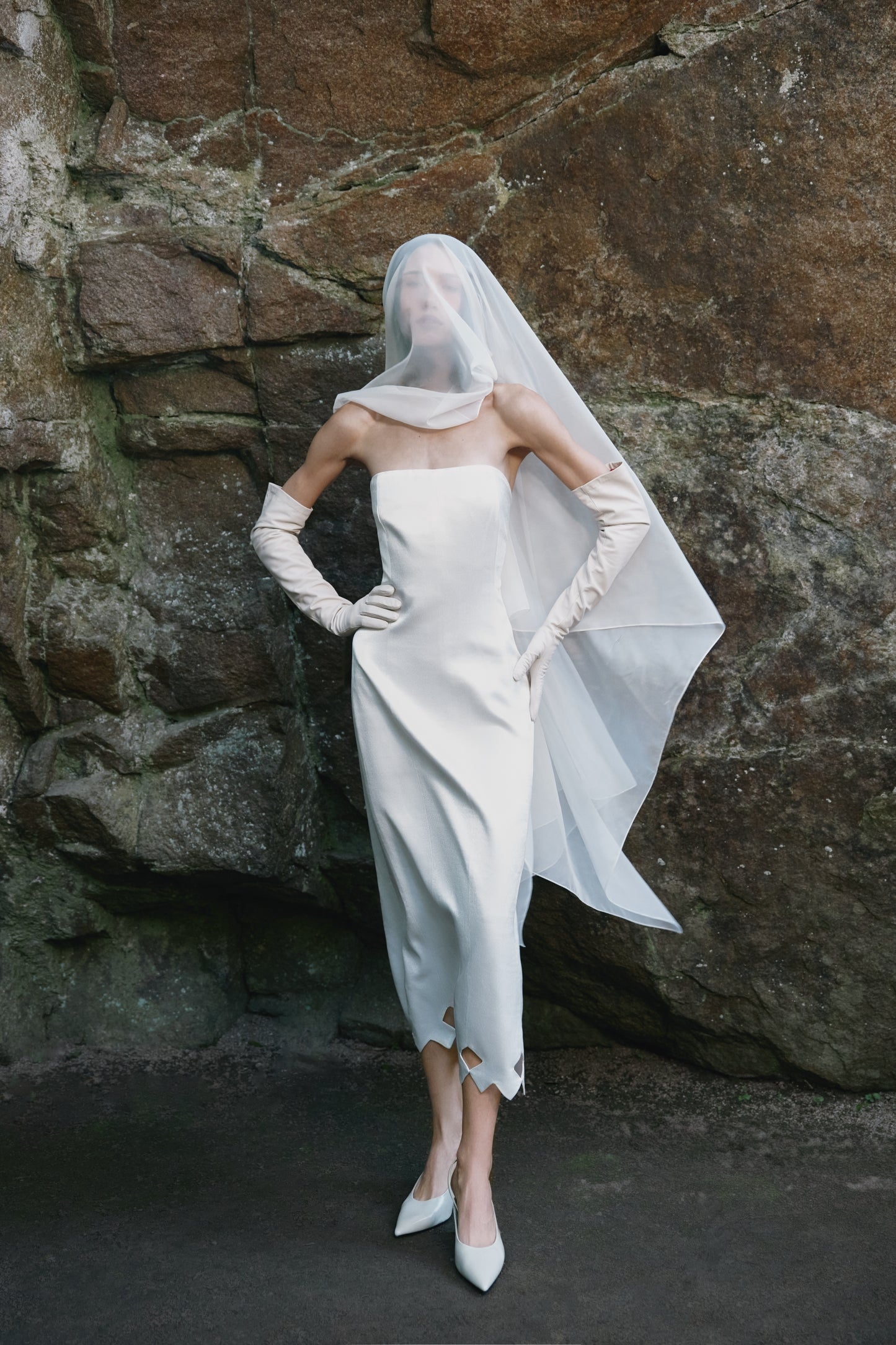 Tympan dress eggshell