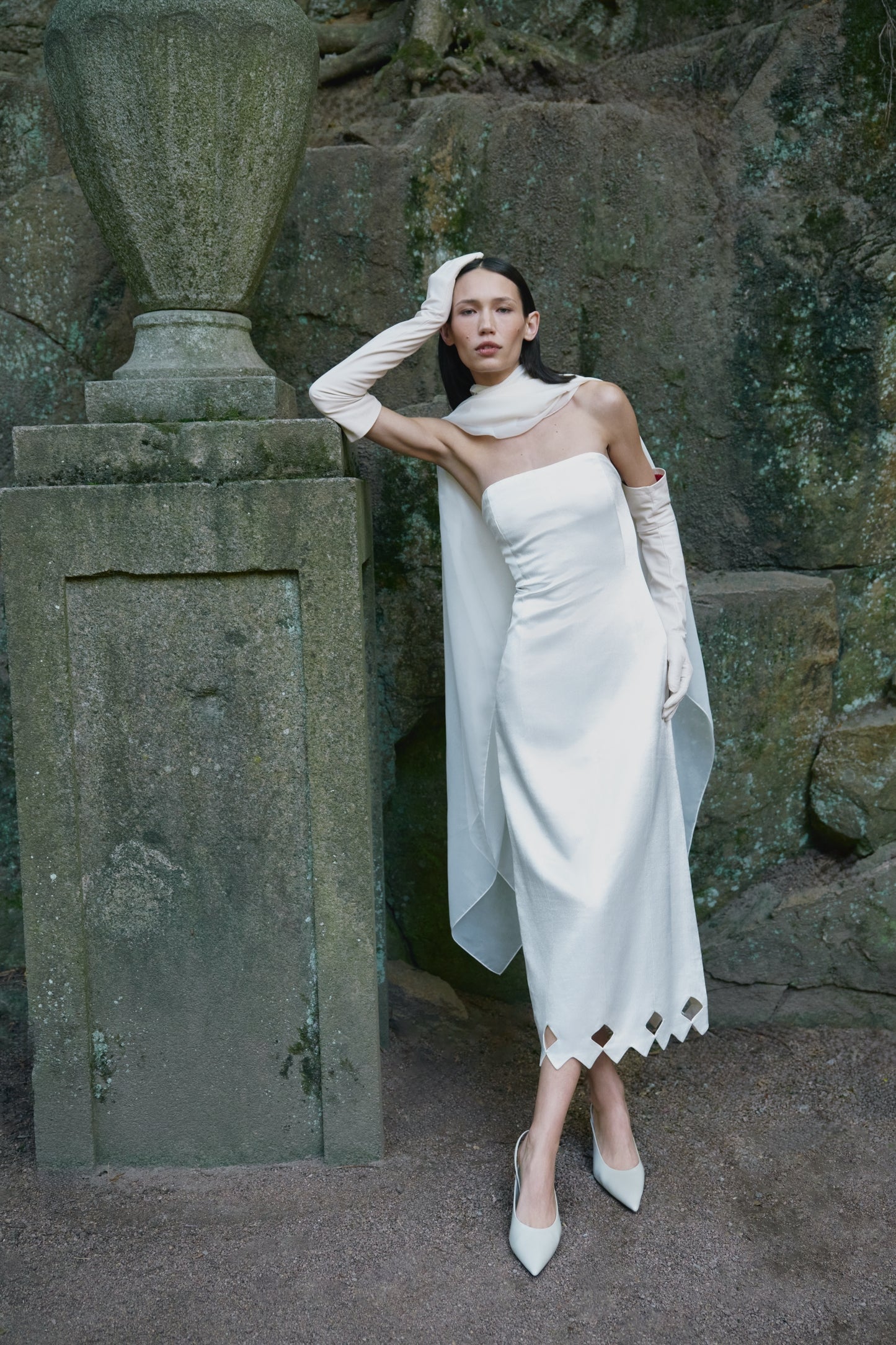 Tympan dress eggshell