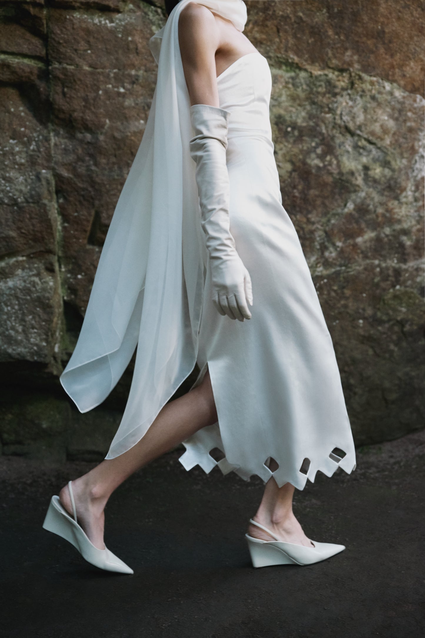 Tympan dress eggshell