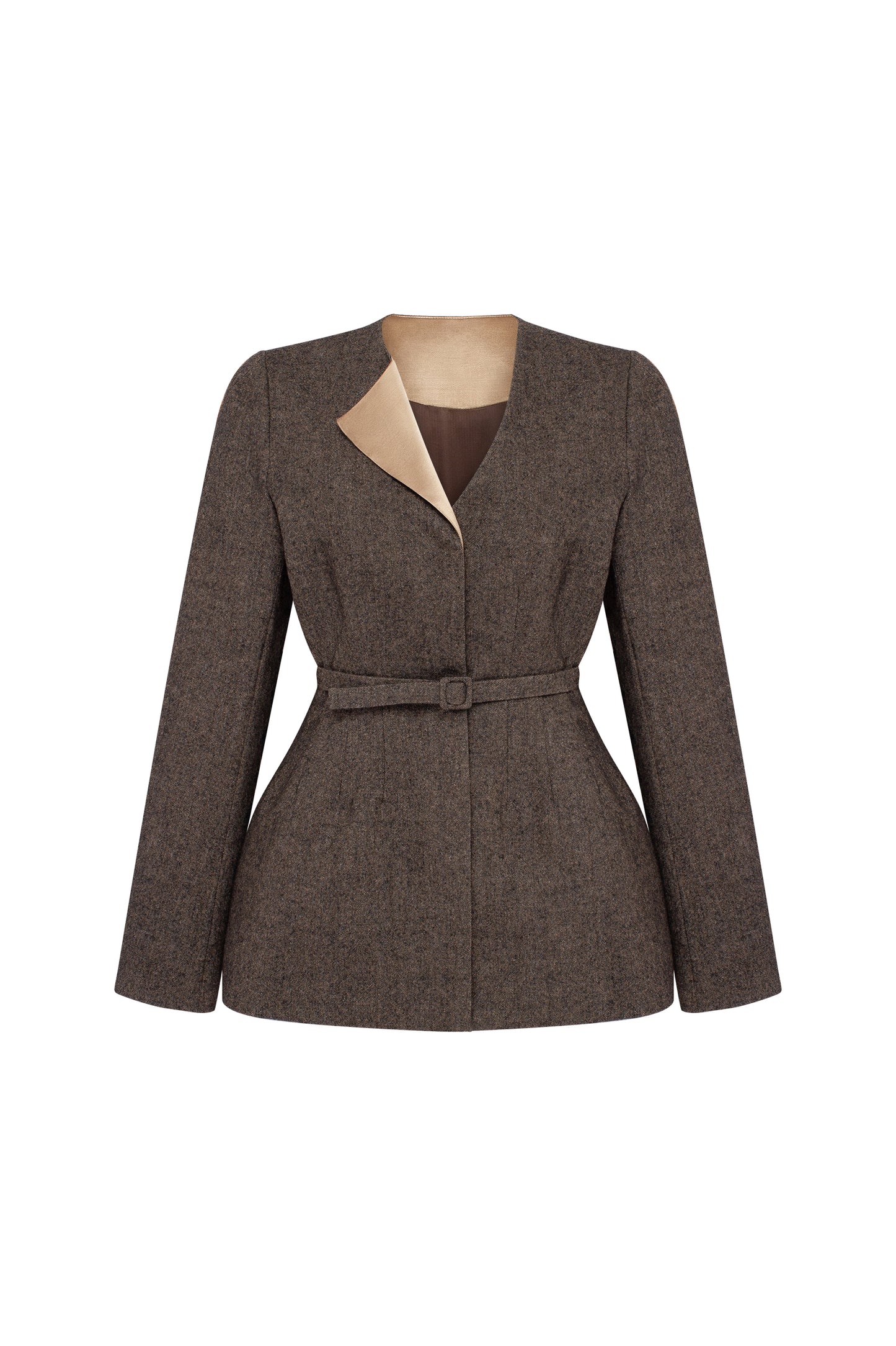 Secessia jacket in rich brown